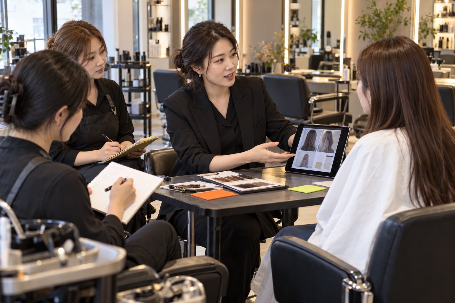 살롱 상담을 역할극으로 연습하는 소수 운영 수업 예시